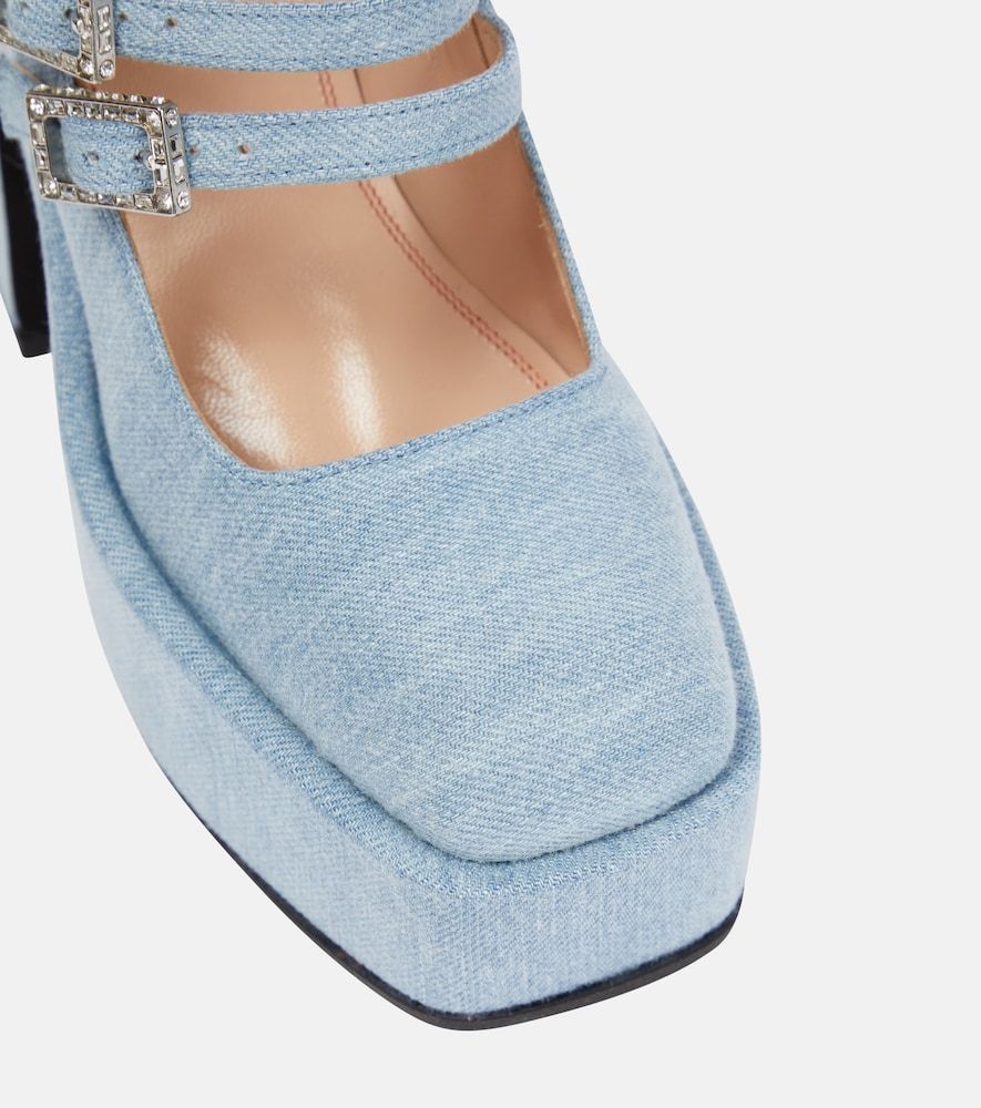Pumps con plateau Bulla Marietta in denim - Nodaleto - Modalova
