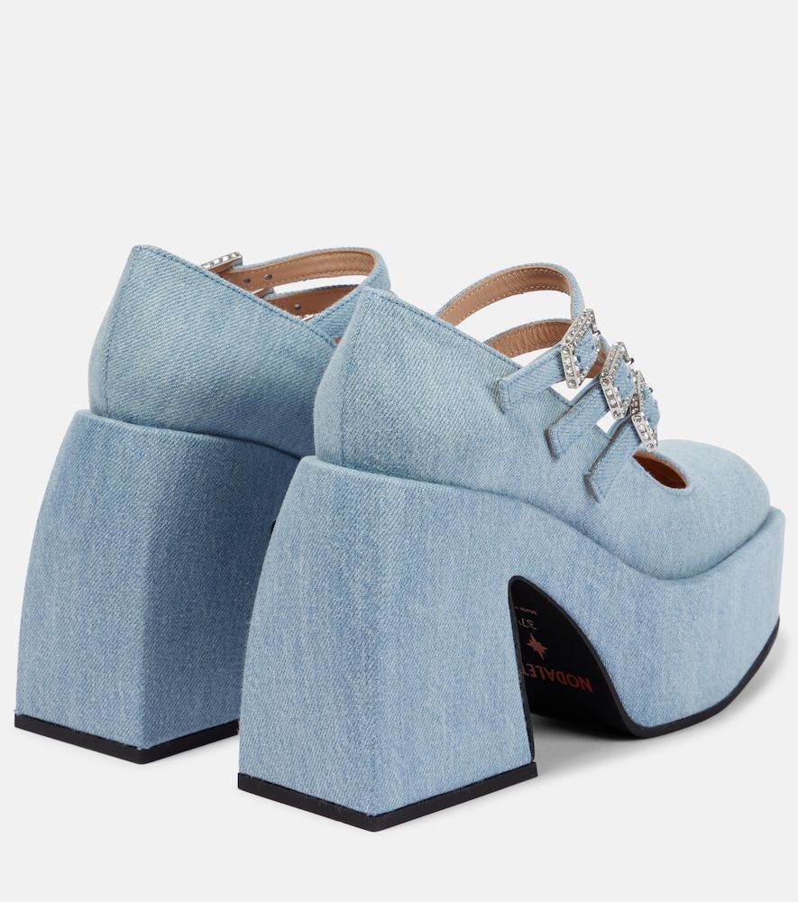 Pumps con plateau Bulla Marietta in denim - Nodaleto - Modalova