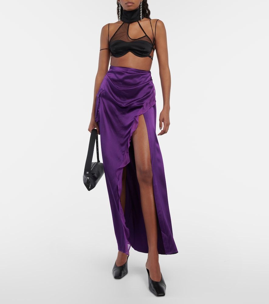 Top in raso con pannelli in mesh - Didu - Modalova