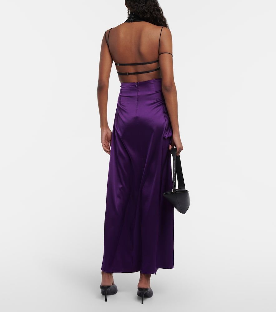 Top in raso con pannelli in mesh - Didu - Modalova