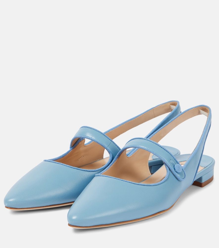 Slingback-Ballerinas Campariflatsli aus Leder - Manolo Blahnik - Modalova