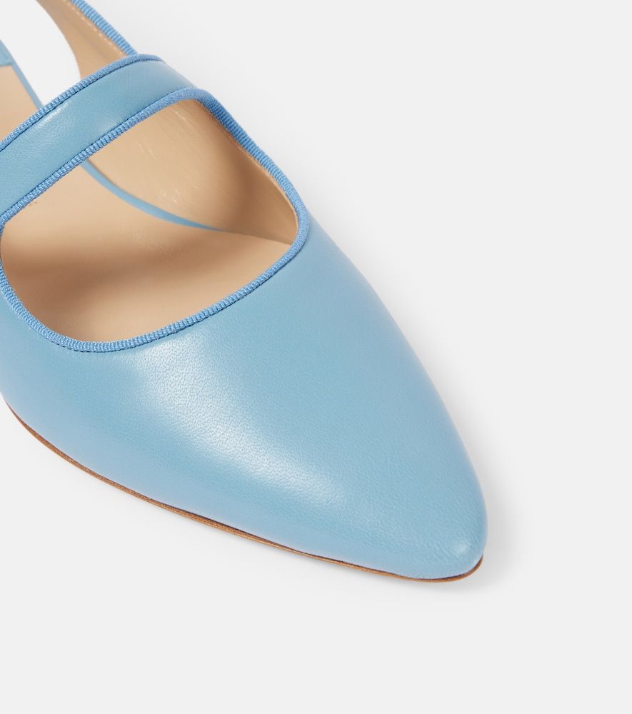 Slingback-Ballerinas Campariflatsli aus Leder - Manolo Blahnik - Modalova