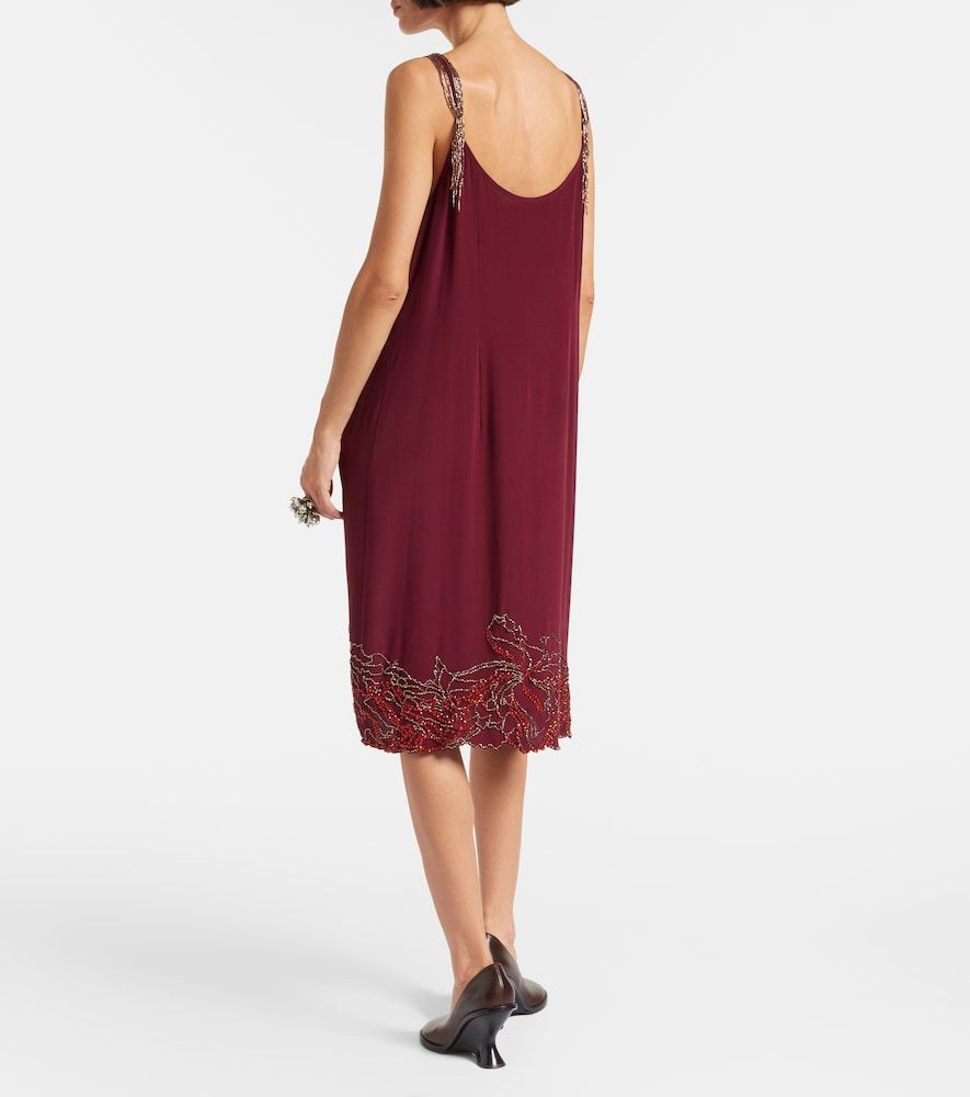 Abito sottoveste in seta con perline - Dries Van Noten - Modalova