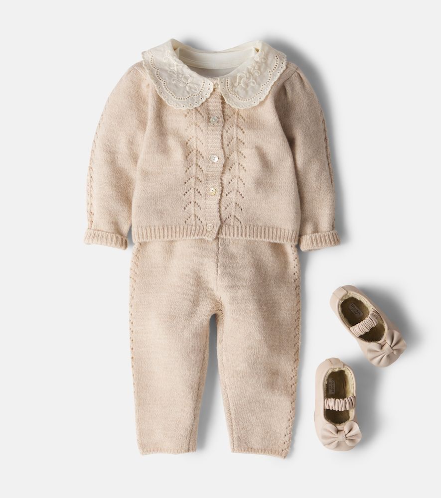 Bebé - set Selene de cárdigan y pantalones bordado - C'era Una Volta - Modalova