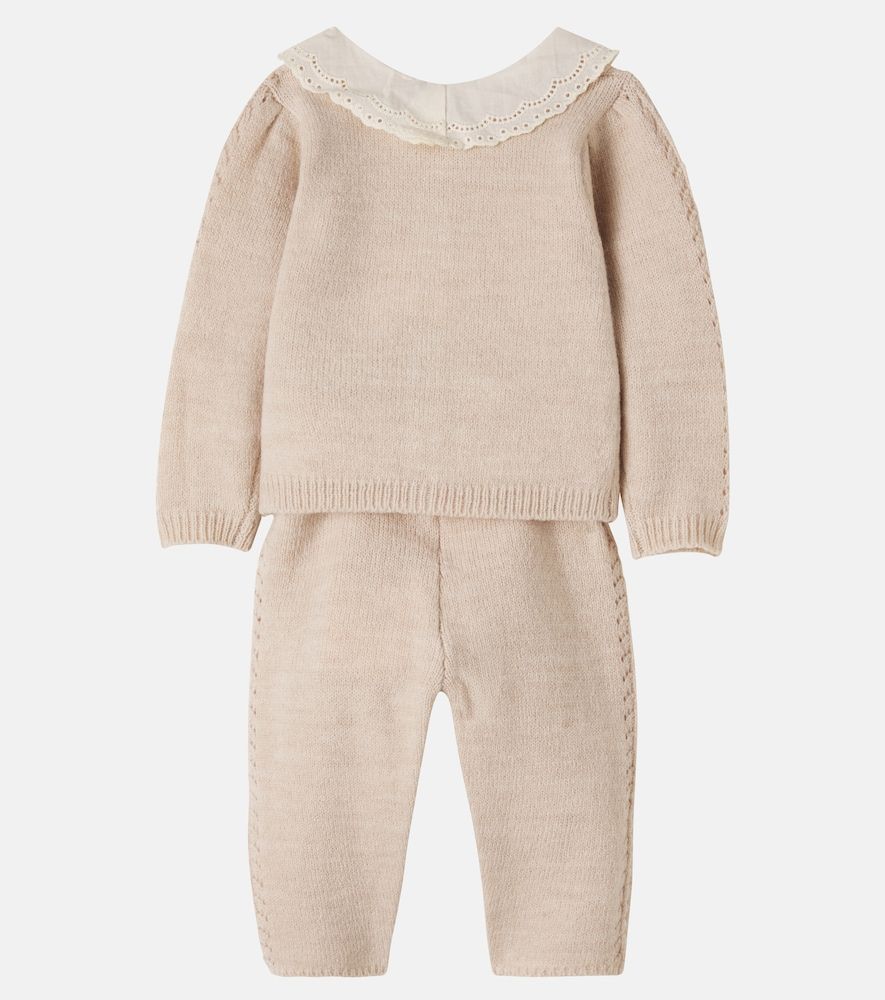 Bebé - set Selene de cárdigan y pantalones bordado - C'era Una Volta - Modalova