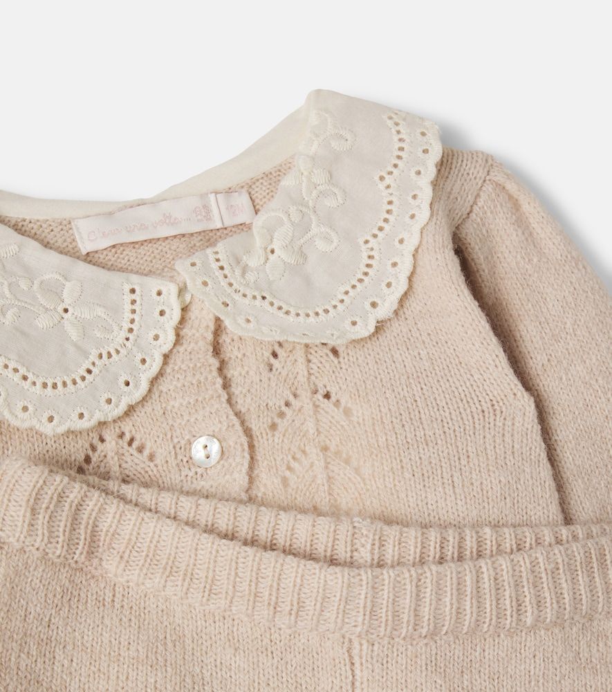 Bebé - set Selene de cárdigan y pantalones bordado - C'era Una Volta - Modalova