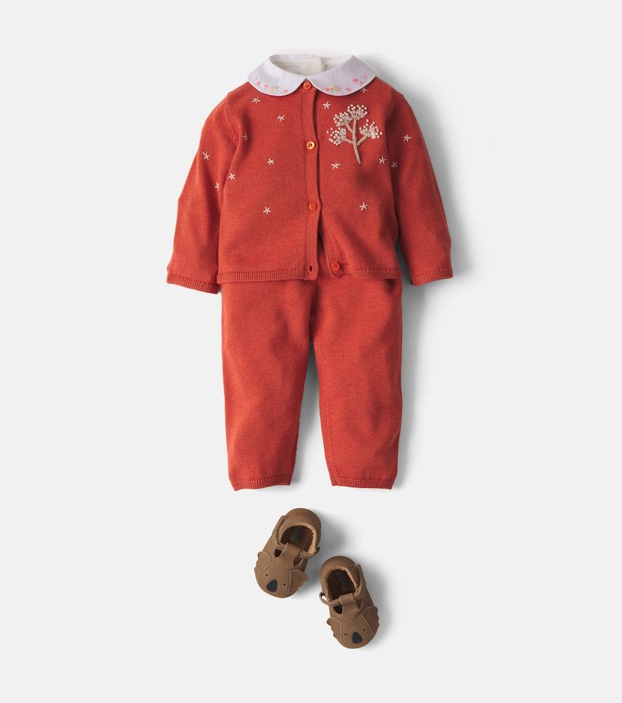 Bebé - set Melnie de cárdigan y pantalones de lana y algodón - Bonpoint - Modalova