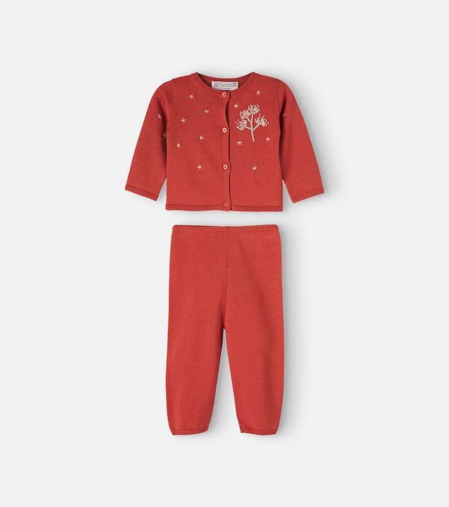 Bebé - set Melnie de cárdigan y pantalones de lana y algodón - Bonpoint - Modalova