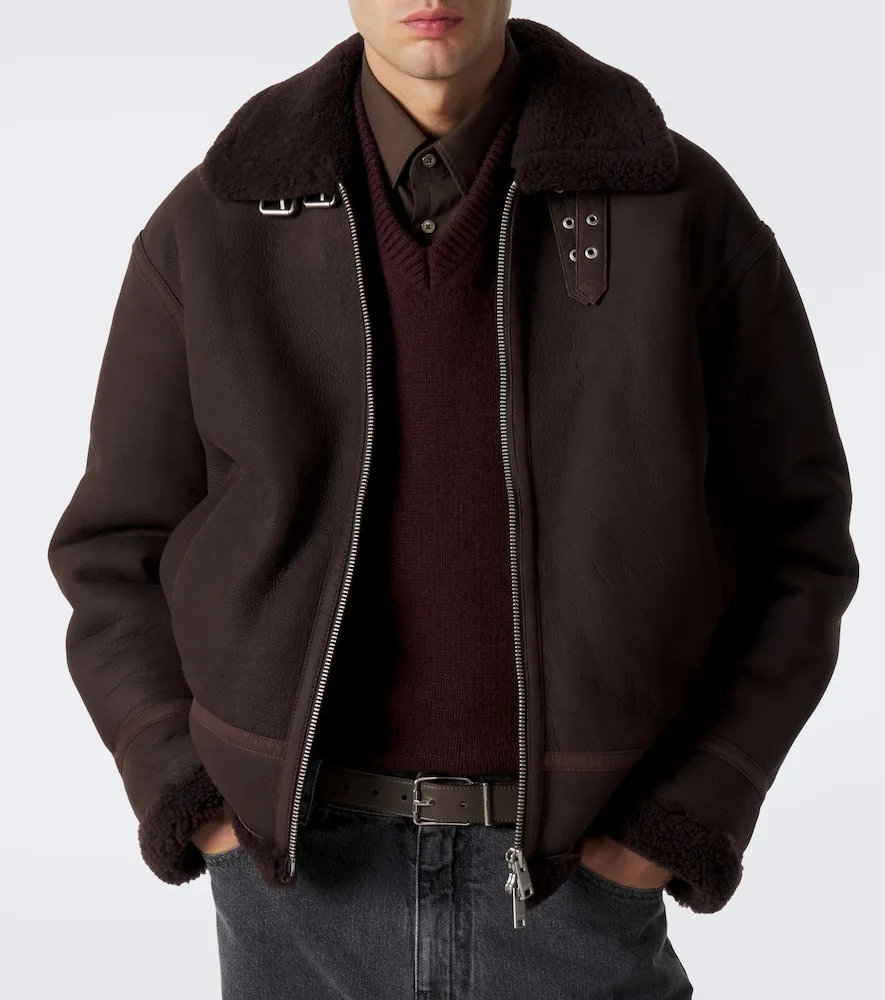 Sano shearling-lined leather jacket - Arma - Modalova