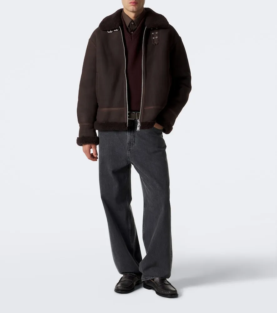 Sano shearling-lined leather jacket - Arma - Modalova