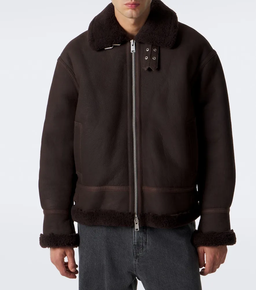 Sano shearling-lined leather jacket - Arma - Modalova