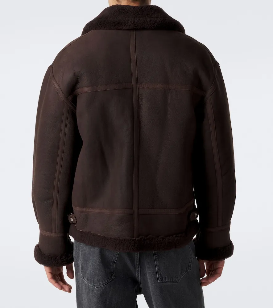 Sano shearling-lined leather jacket - Arma - Modalova