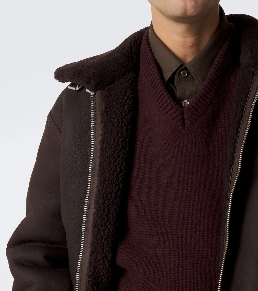 Sano shearling-lined leather jacket - Arma - Modalova
