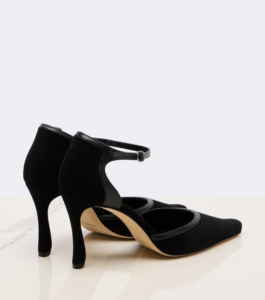 Pumps Verdusan aus Veloursleder mit Leder - Manolo Blahnik - Modalova