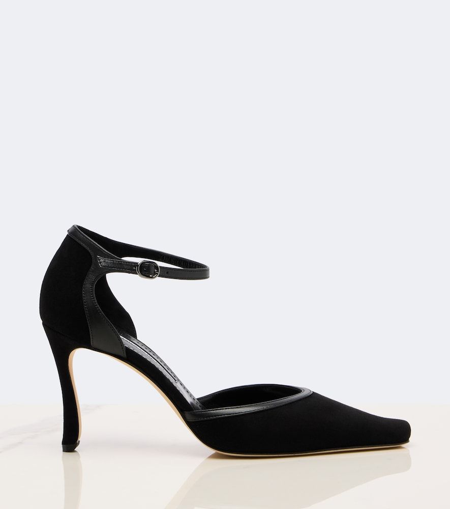 Pumps Verdusan aus Veloursleder mit Leder - Manolo Blahnik - Modalova
