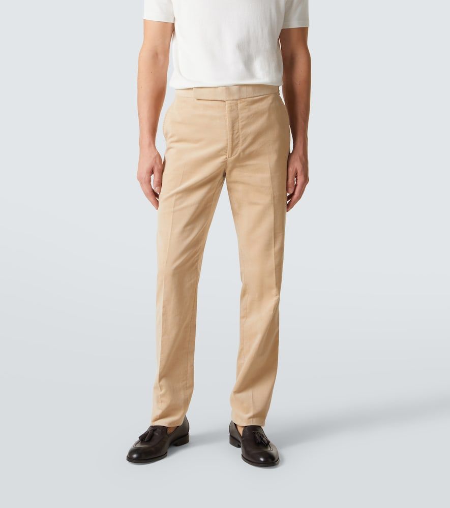Pantalones rectos de pana de algodón - Ralph Lauren Purple Label - Modalova