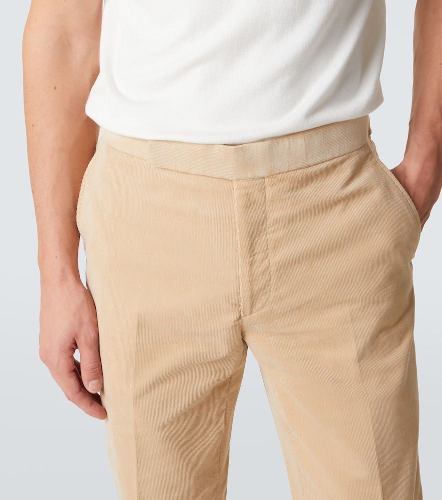 Pantalones rectos de pana de algodón - Ralph Lauren Purple Label - Modalova