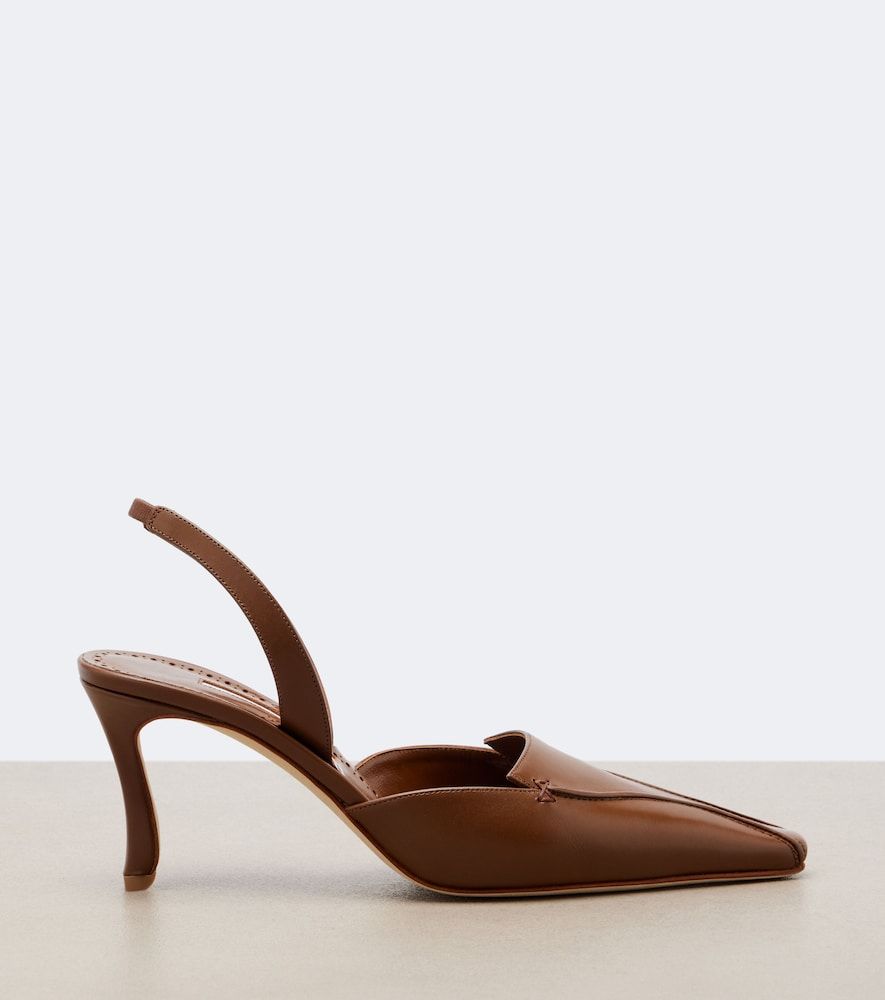 Slingback-Pumps Cleo aus Leder - Manolo Blahnik - Modalova