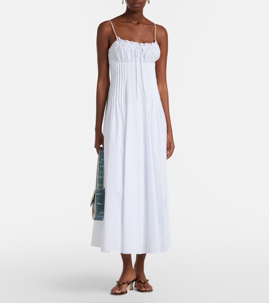 Vestido largo Margi de popelín de algodón - Staud - Modalova