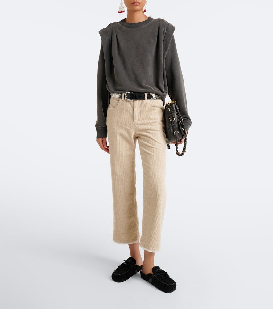 Pantalones rectos cropped Ruthie de pana - Marant Etoile - Modalova