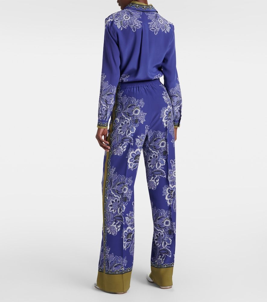 Paisley high-rise silk wide-leg pants - Etro - Modalova