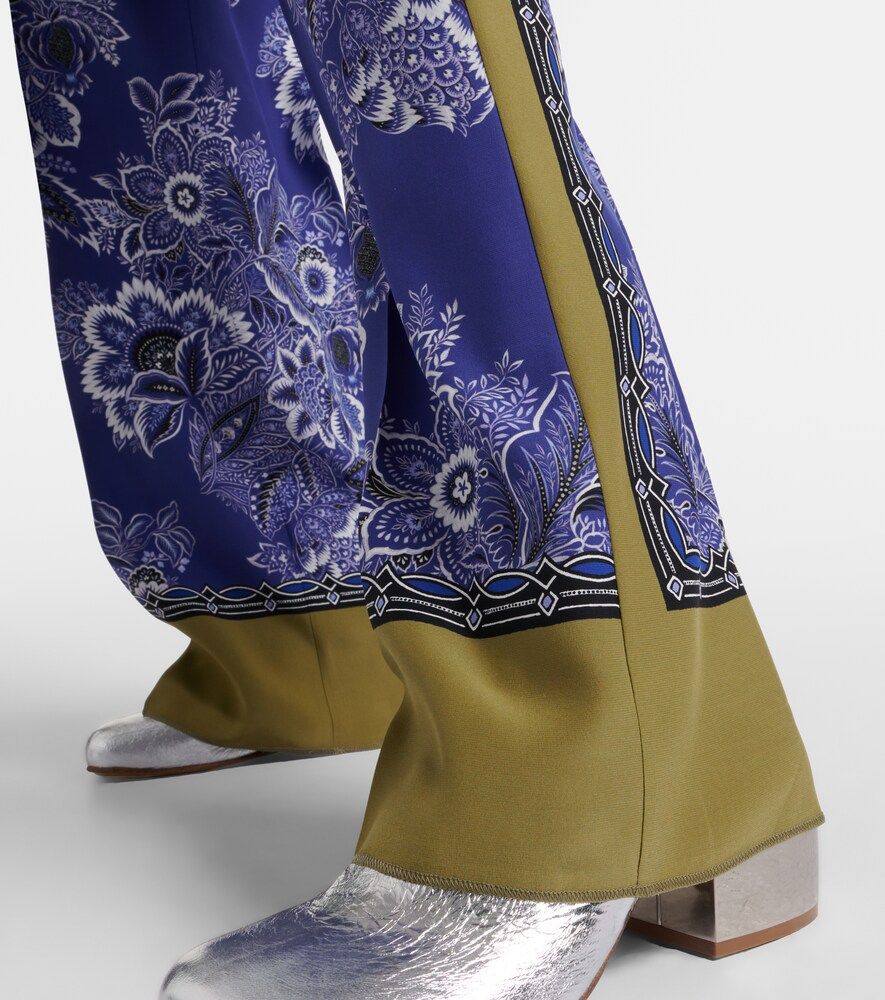 Paisley high-rise silk wide-leg pants - Etro - Modalova