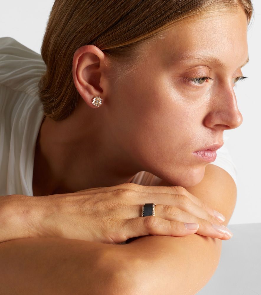 Set de anillos para smart ring Midi de oro de 18 ct con diamantes - Suzanne Kalan - Modalova