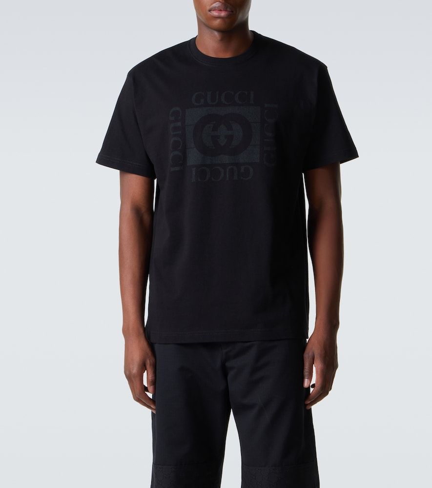 T-shirt in jersey di cotone Interlocking G - Gucci - Modalova
