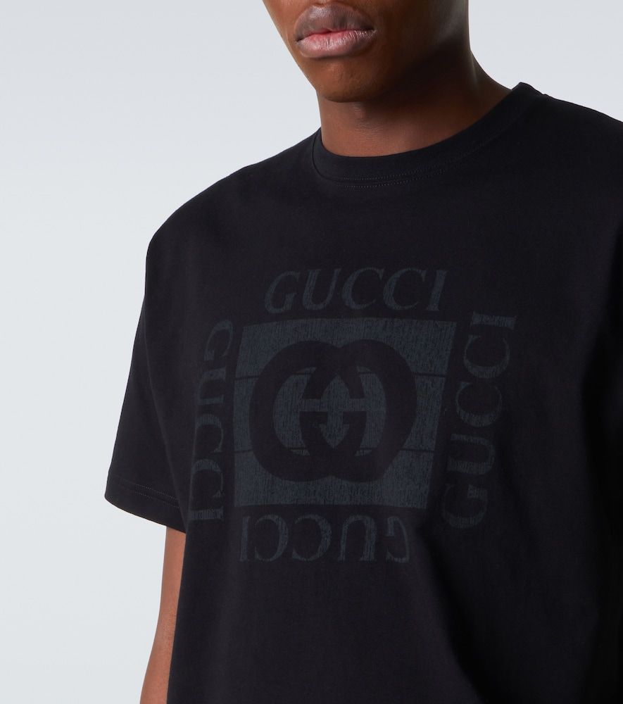 T-shirt in jersey di cotone Interlocking G - Gucci - Modalova