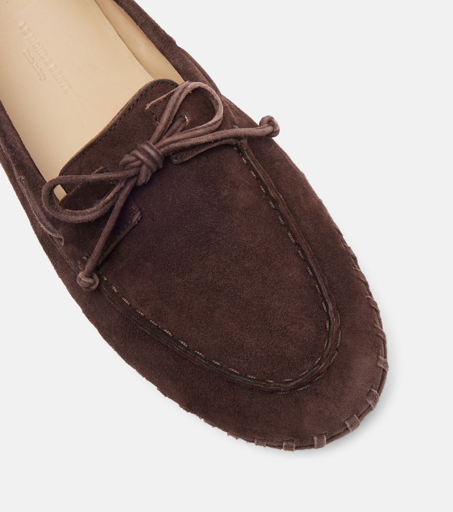 Le Monde Béryl Mocassini Driver in suede con ricamo - Le Monde Beryl - Modalova