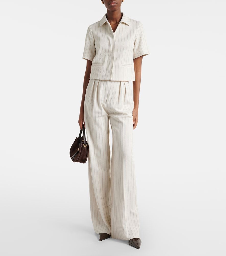 Pantalones anchos Osso de algodón a rayas - Max Mara - Modalova