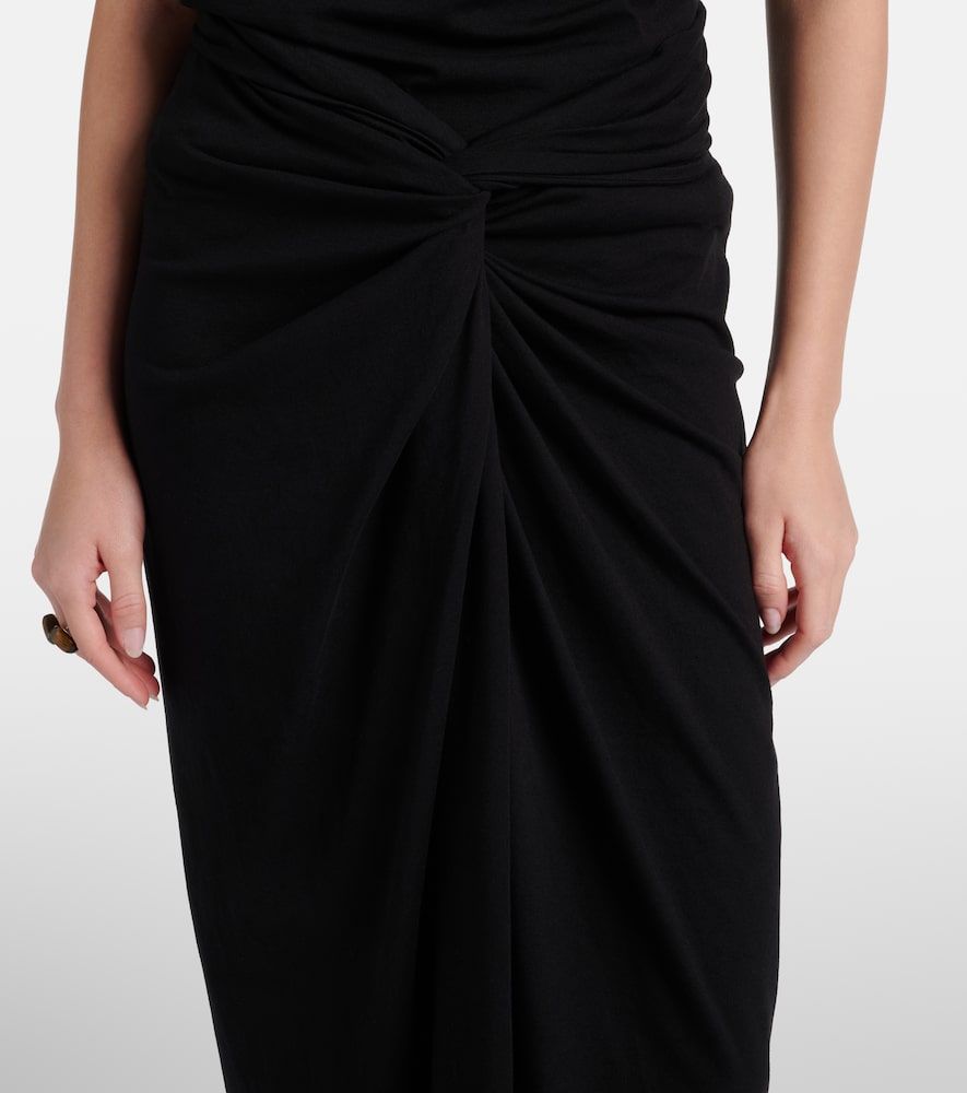 Falda midi de algodón fruncida - Dries Van Noten - Modalova