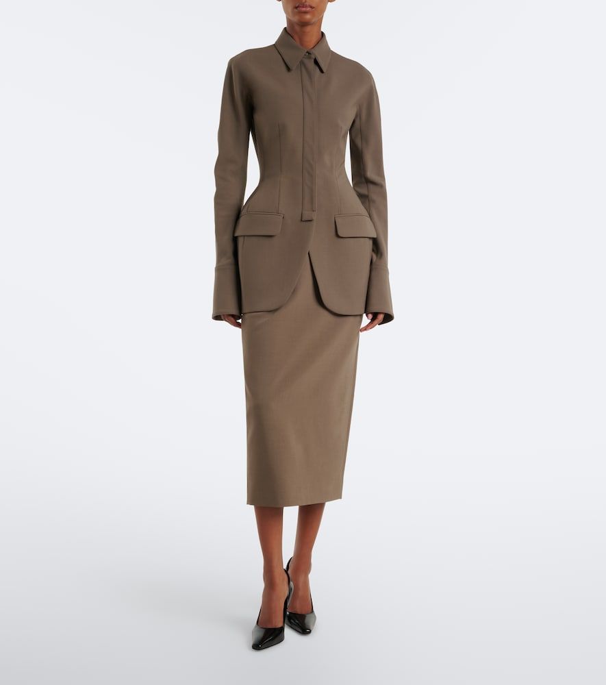 Mugler Wool-blend pencil skirt - Mugler - Modalova