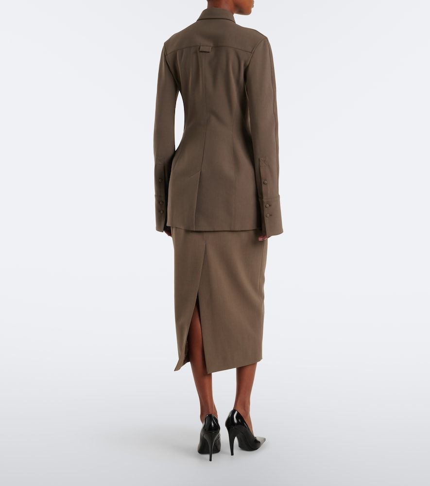 Mugler Wool-blend pencil skirt - Mugler - Modalova