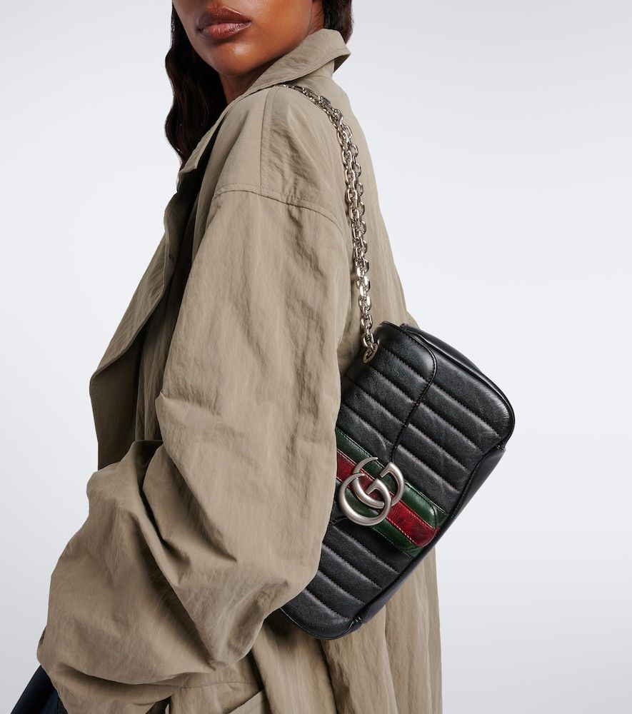 GG Marmont Small leather shoulder bag - Gucci - Modalova