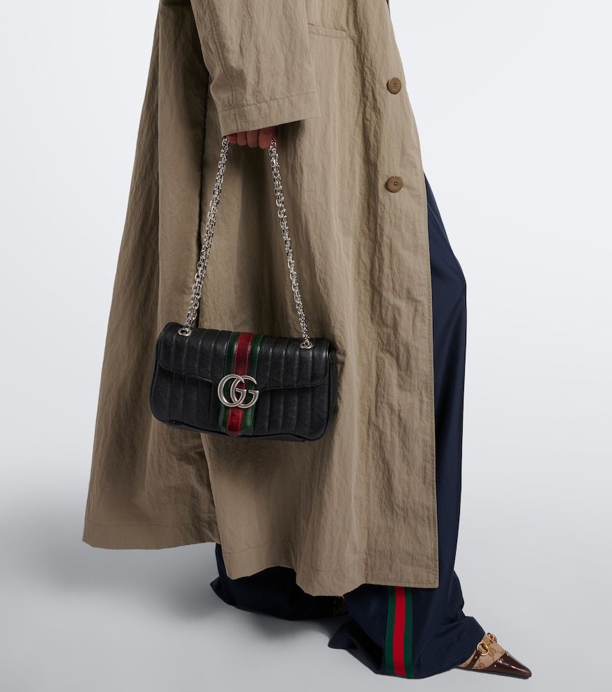 GG Marmont Small leather shoulder bag - Gucci - Modalova