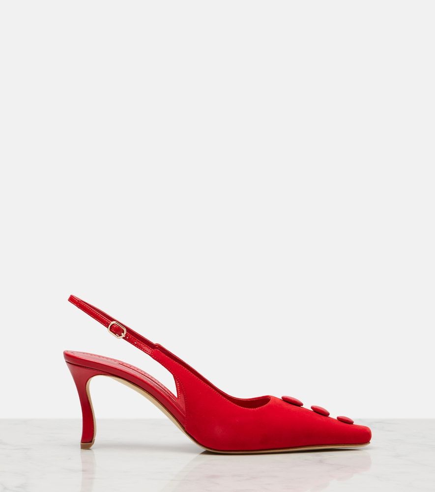 Slingback-Pumps Alexa aus Veloursleder - Manolo Blahnik - Modalova