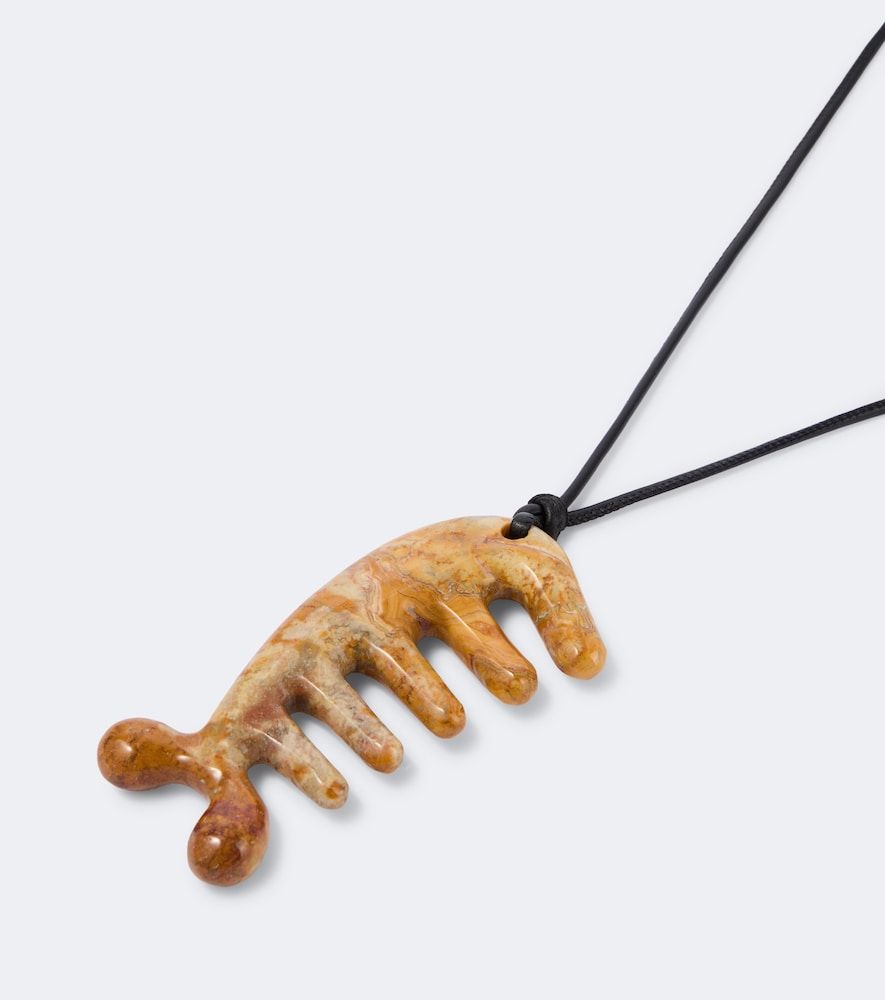 Collar Gua Sha de piel con jaspe - Lemaire - Modalova