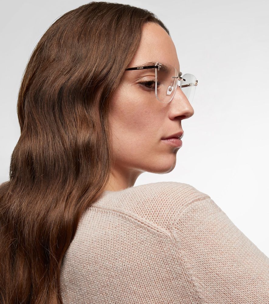 First Crystal square glasses - Fendi - Modalova