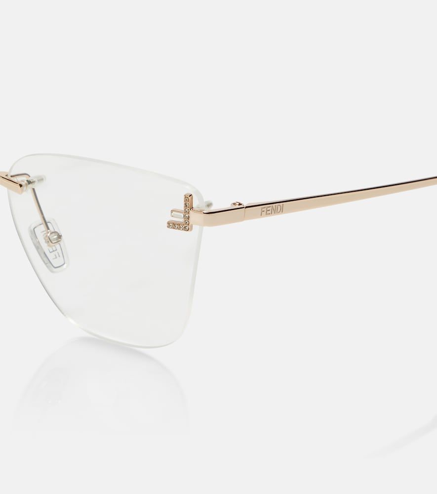 First Crystal square glasses - Fendi - Modalova