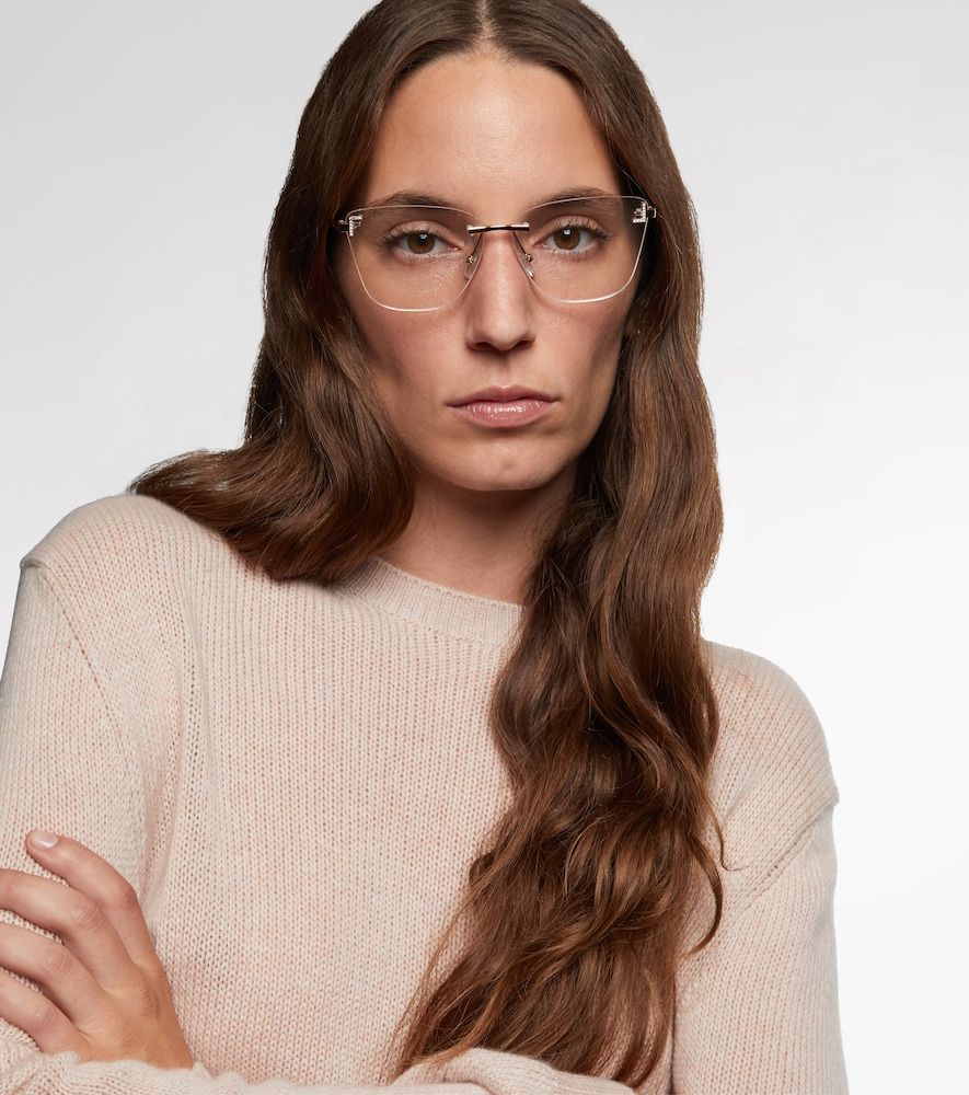 First Crystal square glasses - Fendi - Modalova