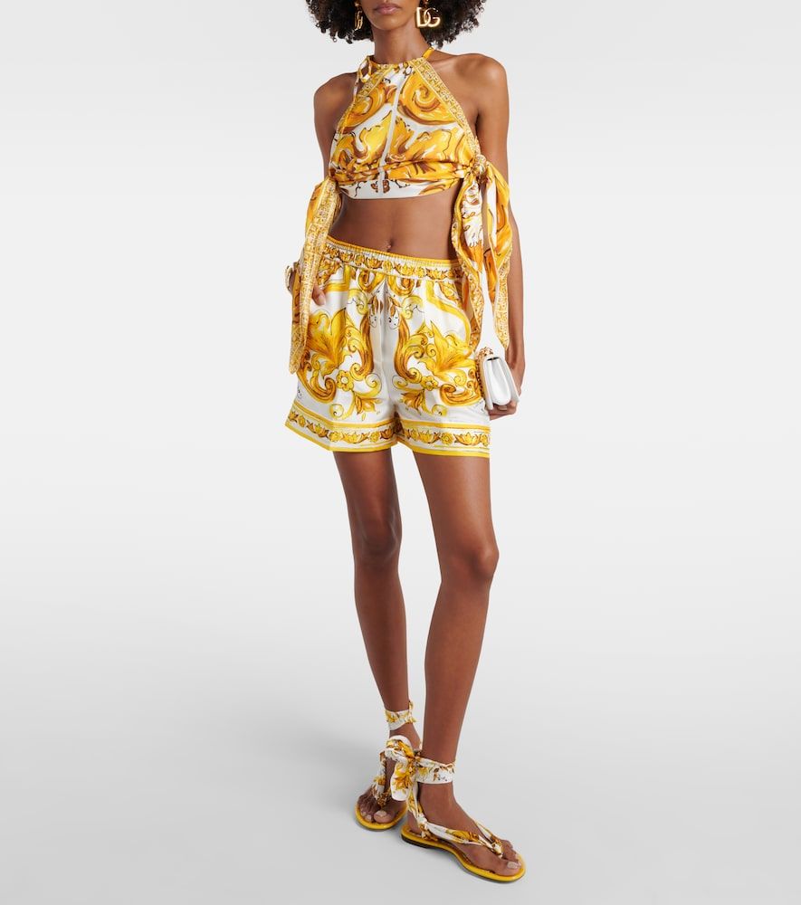 Top Majolica de satén de seda - Dolce&Gabbana - Modalova