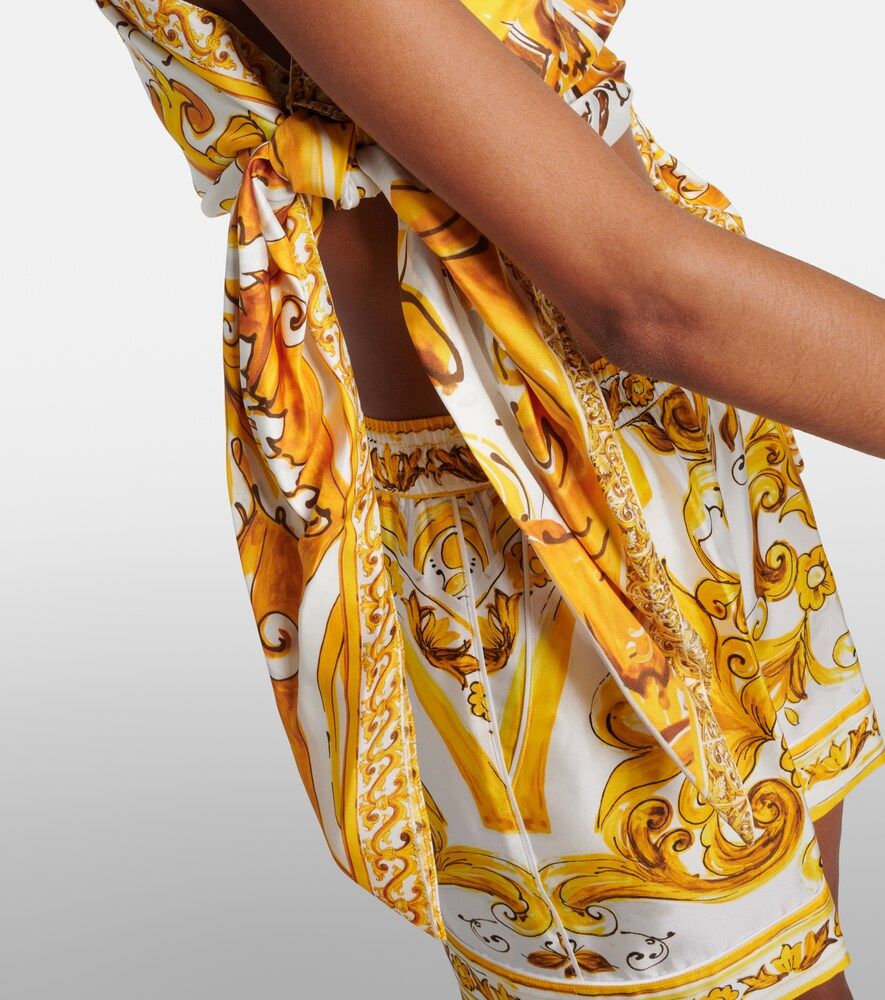 Top Majolica de satén de seda - Dolce&Gabbana - Modalova