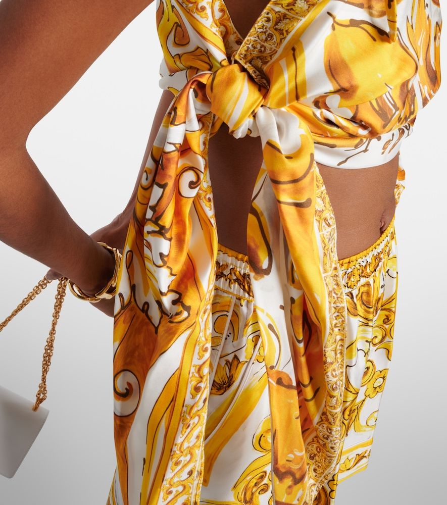 Top Majolica de satén de seda - Dolce&Gabbana - Modalova