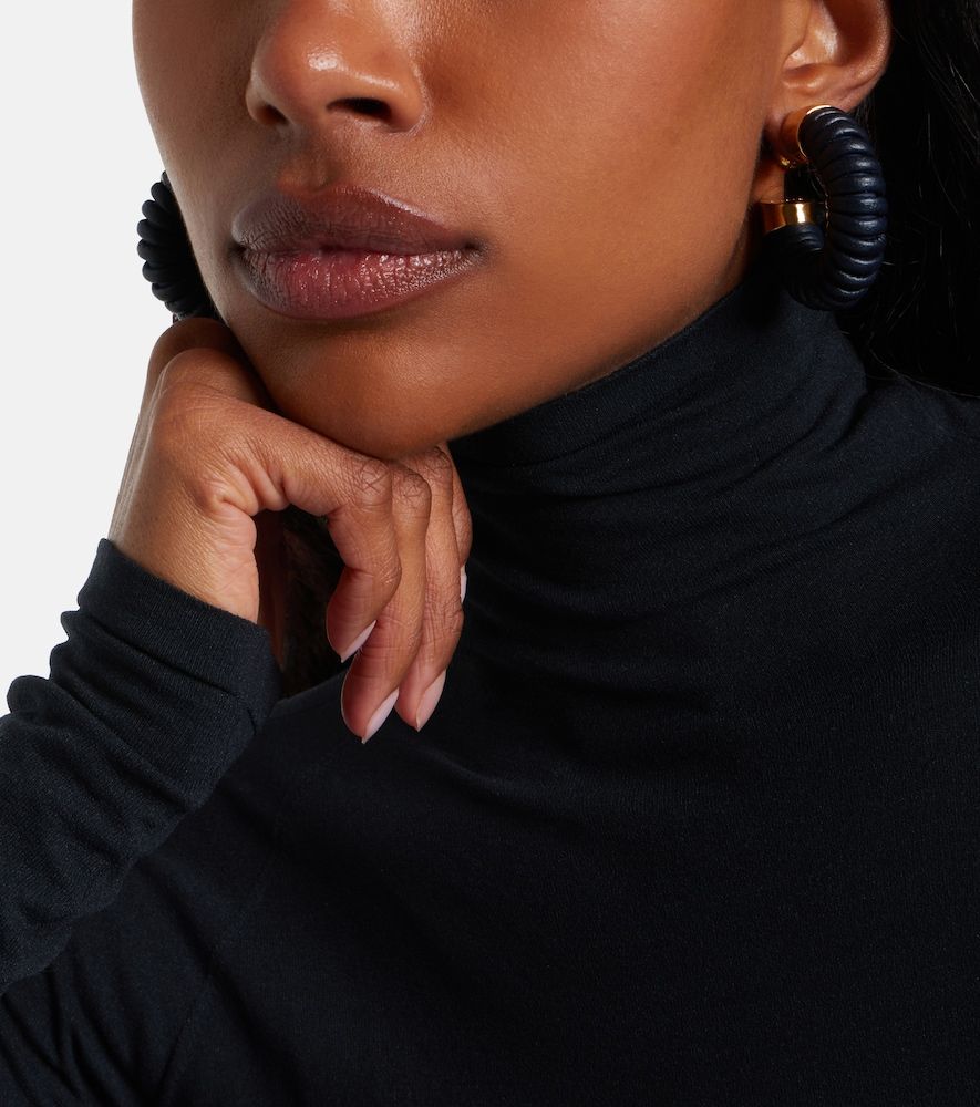 Alaïa Pendientes de aro Bobine con piel - Alaia - Modalova