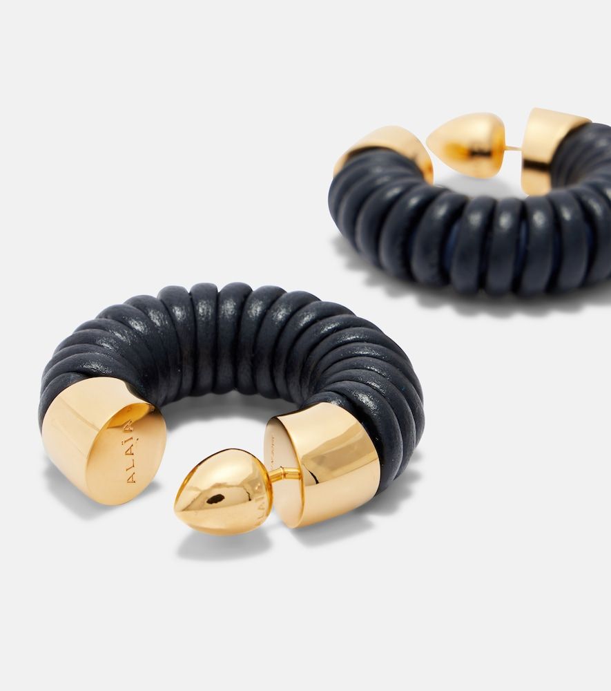 Alaïa Pendientes de aro Bobine con piel - Alaia - Modalova