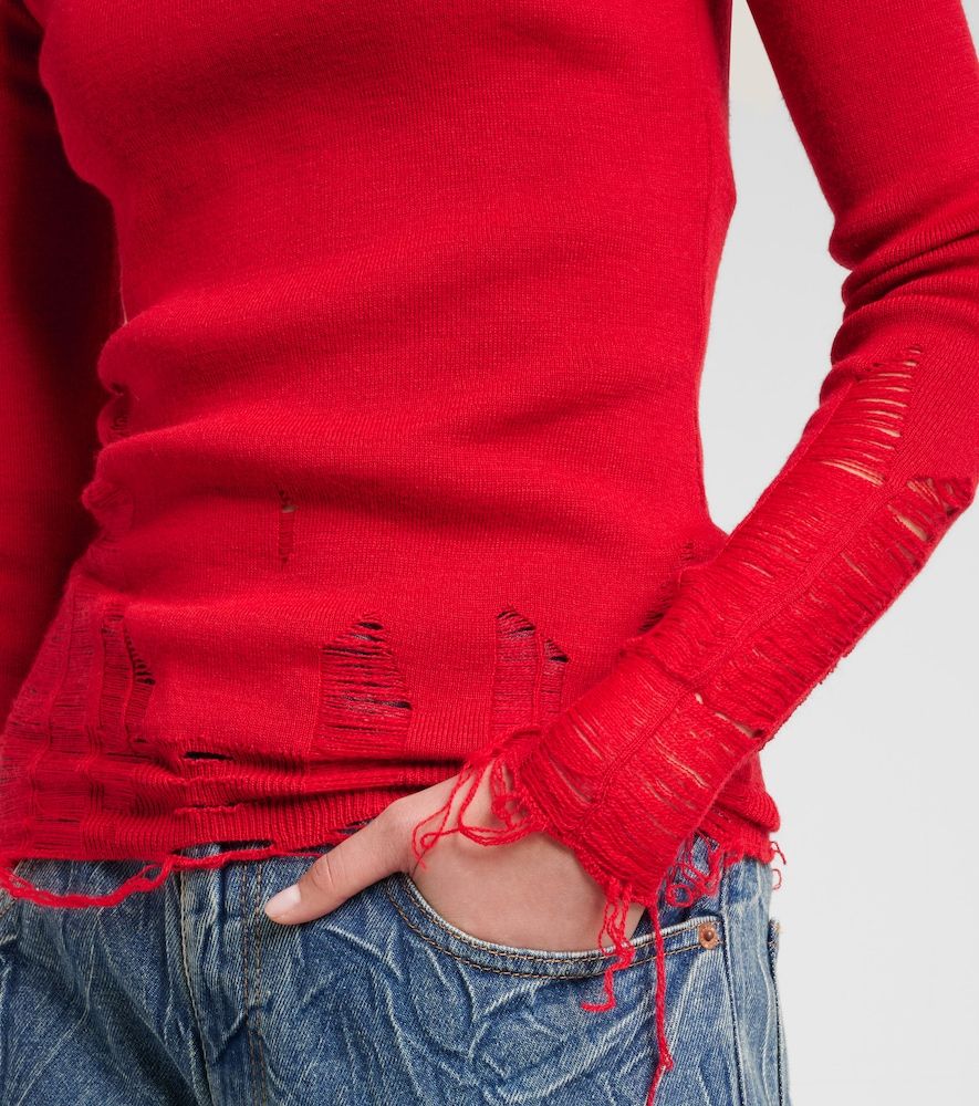 Jersey de cuello alto en mezcla de lana - MM6 Maison Margiela - Modalova