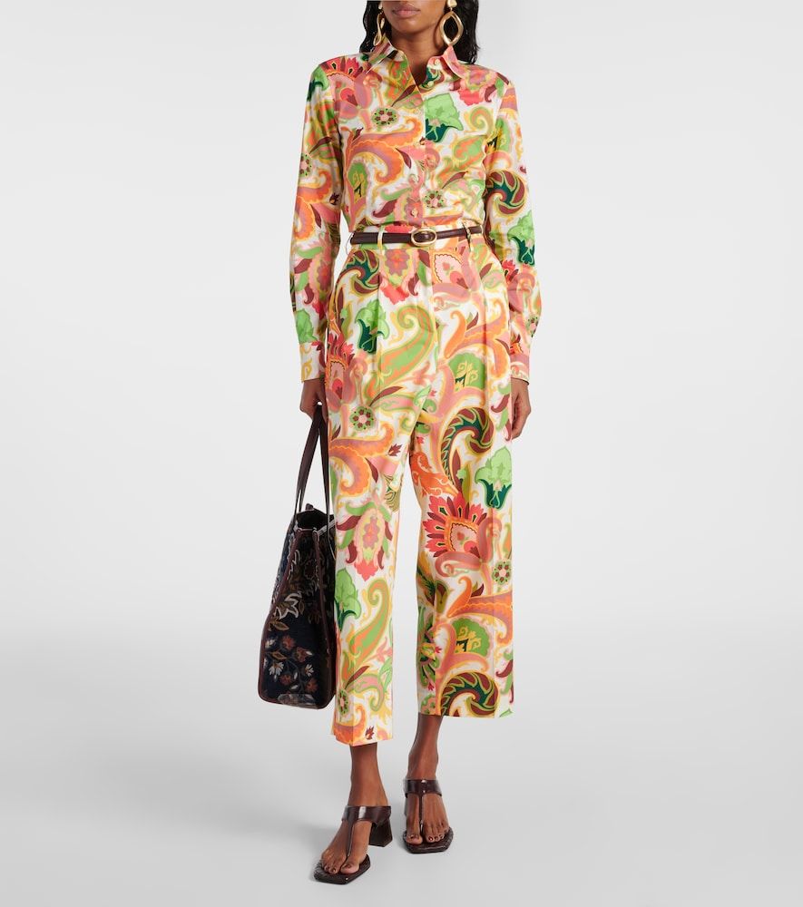 Pantalones anchos de algodón estampados - Etro - Modalova