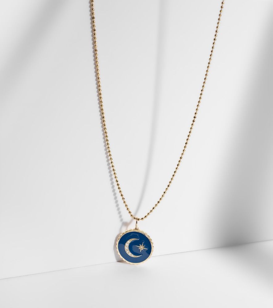 Collar de oro de 14 ct con diamantes - Sydney Evan - Modalova