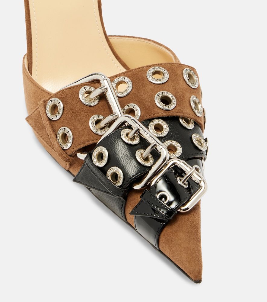 Slingback-Pumps Buckle 95 aus Veloursleder - Mach & Mach - Modalova